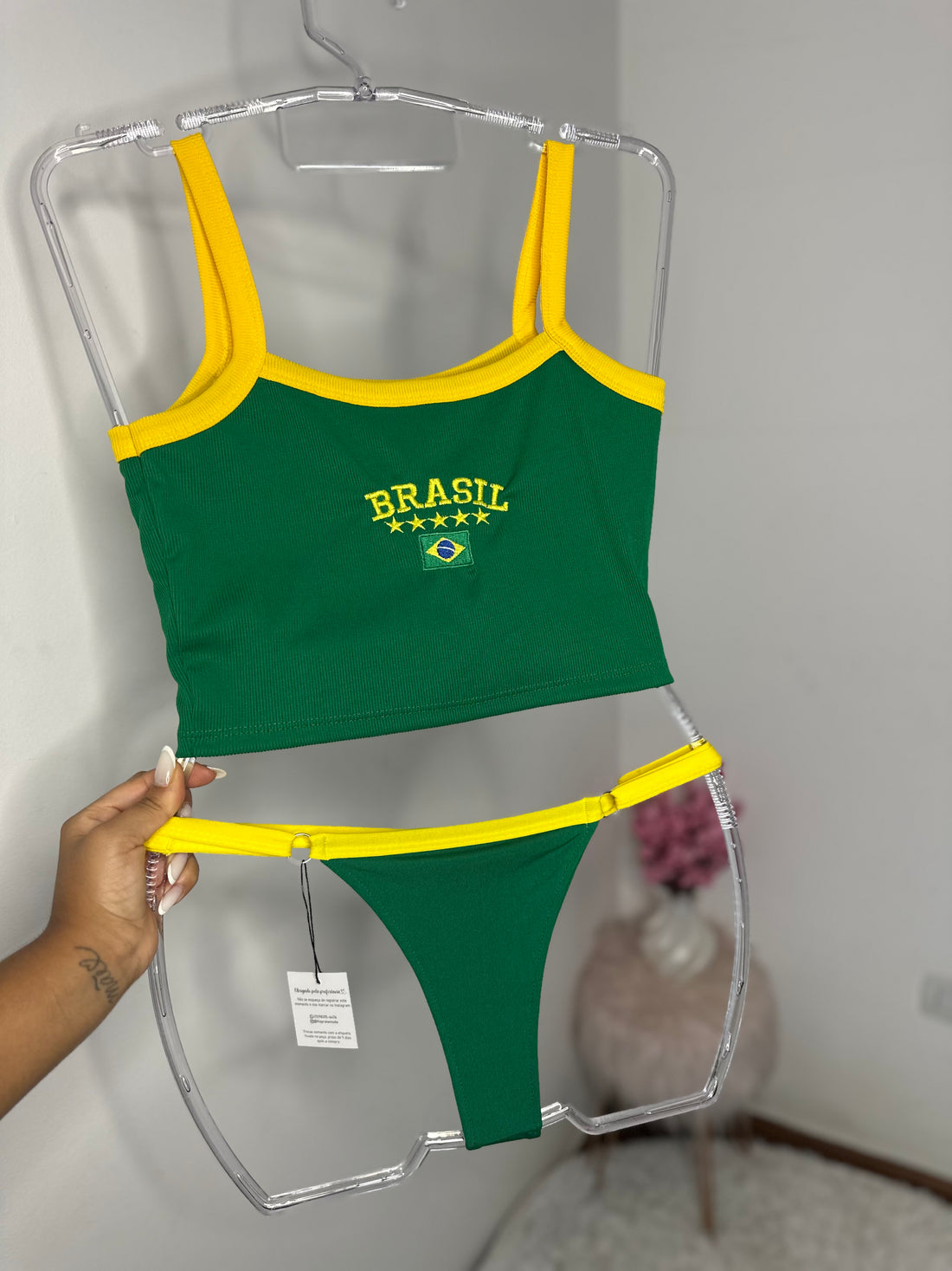 Cropet Brasil azul , verde e amarelo