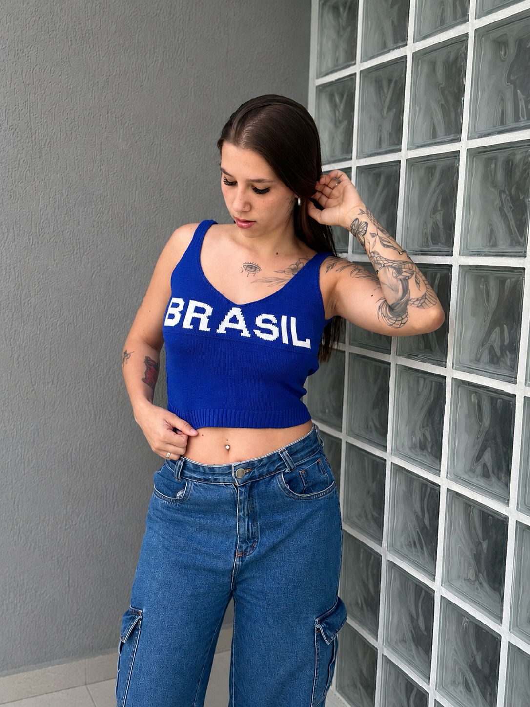 Regata cropped Brasil 🇧🇷